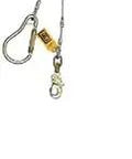 Climb Assist Rung And Belt Assembly For SSB Climb System With Rock Solid Steel Carabiner On One End And Self Locking Snaphook On The Other End In Durable Silver