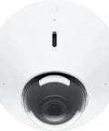 Front view of Compact 4MP Dome Security Cam With PoE Power, Weatherproof Body, Vandal-Resistant Build, Integrated IR LEDs.