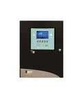 Professional Addressable Smart Loop Fire Alarm Control Panel In Sleek Black Enclosure, front view showing display and controls.