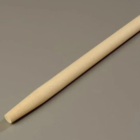 60-Inch Flo-Pac Tapered Wood Handle With Lacquered Hardwood For Standard Threaded Tools, shown in close-up on grey background