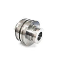 Hydraulic ram piston, silver metal, front view for waterjet pump