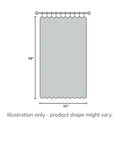 Blackout Curtains For Bedroom And Living Room That Totally Blocks Light And Drape Panels With Light Blocking Grommet Top 52 W X 96 L Set Of 2 In Light Gray Room Darkening And Energy Saving, illustration showing dimensions