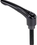 Adjustable External Thread Handle 1/4-20, 0.59 Inch Screw Length, Overall Length 1.85 Inch, black finish, German precision.