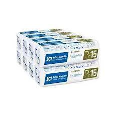 Ultra Heavy Duty R15 Kraft Faced Fiberglass Insulation Batts Bundle Fits Standard 2x4 Wall Framing in packaging.