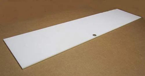 Tough As Nails White UHMW Polyethylene Sheet Five Sixteenth Inch Thick Twelve By Forty Eight Inches Standard Heavy Duty Low Friction