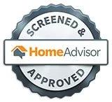 HomeAdvisor screened and approved badge for quality service verification.
