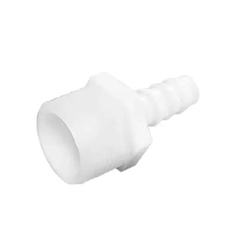 Heavy Duty Plastic Hose Barb Fittings 1/2 Inch Barb To 3/4 Inch NPT Male Thread Pipe Adapter Connector Kit 600 Pack view of white plastic barb adapter.