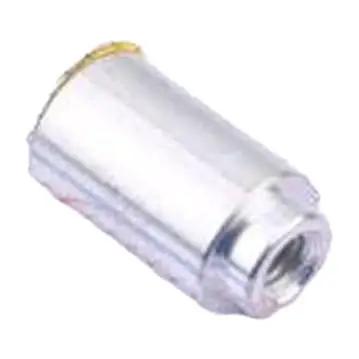 Straight Up Durable 10 Pack SMD Round Nut SMT Spacer Columns Built Tough With Premium Copper Tinned Finish For Reliable PCB Circuit Board Surface Mount Projects And Quick Mods - Close-up of a tinned copper spacer.