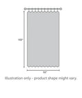 Diagram of 102 Inch Track Curtain Set With Ceiling Mount, Two Panels, Beige Blackout Drapes for Living Room or Office