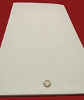 Virgin PTFE Sheet One Quarter Inch Thick Twelve By Twenty Four Inches Nonstick Fluoropolymer Sheet on red background