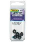 Package of electrical rubber grommets for cables and enclosures, outside diameter three eighths inch, inside diameter three sixteenths inch