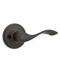 Balboa Wave Style Dummy Lever For Interior Doors Right Hand RH No Lock Push Pull Handle Easy Install With A Screwdriver Modern Interior Door Hardware Dope For Quick Tool Free Use And Simple Home Upgrades. Venetian Bronze lever on white background