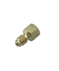 Brass oil burner fuel pressure test adapter with male threaded end and hex nut body