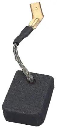 Beefed Up Heavy Duty Carbon Brush Set For Angle Grinder Motor Replacement 8 Pack with graphite block and wire connector.