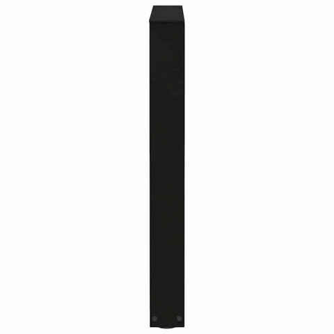 Side view of adjustable dining table leg, black steel, 70 cm height, part of Adjustable Dining Table Legs 3 Piece Beefy Black Steel 70 cm Height Stable Replacement For Home And Office Customizable Support For Modern Tables Powder Coated Finish For Extra Stability And Long Lasting Durability