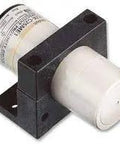 Capacitive Proximity Sensor E2K-C25ME1 in mounting bracket, 1.34 in diameter, side view, 2 M cable visible, used for industrial automation