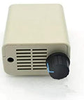 DC motor controller; beige rectangular unit with black adjustment knob and front vent.