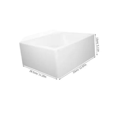 Wall-Mounted Bathroom Sink - Space-Saving Plastic Wash Basin for Small Restrooms, No-Drill Installat, Modern Minimalist Vani for Rentals & Shower Rooms, shown from above with dimensions.