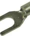 Pro Grade No Sweat Heavy Duty Number Eight Spade And Fork Crimp Terminals One Hundred Piece Bulk Pack Fork terminal for electrical connections.