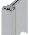 Heavy Duty Fire Rated Continuous Geared Hinges Concealed Leaf Clear Anodized Aluminum Workhorse Grade One Certified Plug And Play Setup Includes Hardware Sized At 79 Inch Length Next Level Commercial Door Hardware close-up of hinge profile