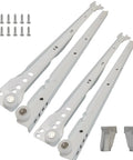 22 Inch Euro Cabinet Slides Pack Of 2 For Face Frame And Frameless Cabinets With 75lbs Capacity Cold Rolled Steel Powder Coated Runners