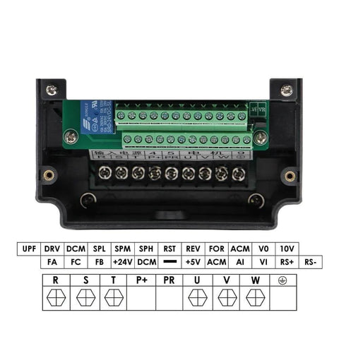Wiring terminal for 2.2 kW ER25 Air Cooled CNC Spindle With Ceramic Ball Bearings And Flange, control connections