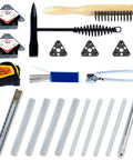 Comprehensive 22 Piece Welding Accessories Kit With Heavy Duty Chipping Hammer Soapstone Holder 16 Foot Tape Measure 50 Pound Magnet