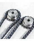 Close-up of 06B Industrial Motor Roller Conveyor Transmission Chain Sprocket Gear 22 Teeth Sprocket Carbon Steel