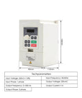 VFD inverter dimensions for Air Cooled Spindle Motor 2.2KW ER20 With VFD Inverter 110V Aluminum Housing 4 Bearings Steel Ball Bearing
