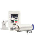 2.2KW ER20 Air Cooled Spindle Kit for CNC Mills with 24000 RPM, VFD Inverter, 80mm bracket, and ceramic bearings, front view