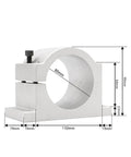 80mm bracket for 2.2KW ER20 Air Cooled Spindle Kit, CNC mills, steel bearing system, dimensions displayed