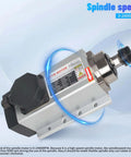 Beefy 2.2KW Air Cooled Spindle Motor 220V ER20 With Nut And Collet Included High Speed 0 to 24000RPM CNC