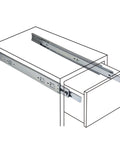 22-Inch Heavy Duty Full Extension Drawer Slides, Ball Bearing Soft Closing Drawer Rails Runners 6Pair installed view