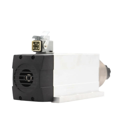 Side view of a Beefy 2.2kW ER25 Air Cooled Spindle Motor 220V 380V Without Flange With Ceramic Ball Bearings and 0.01mm Precision for CNC Routers.