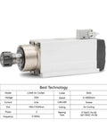 Beefy 2.2kW ER25 Air Cooled Spindle Motor 220V 380V Without Flange With Ceramic Ball Bearings and 0.01mm Precision for CNC Routers