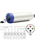 2.2KW Air Cooled Spindle Motor For Engraving And Milling With ER20 Collet, 80mm Housing, wiring diagram visible