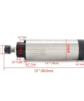 CNC Spindle Kit 2.2KW ER20 220V DC 24000 RPM With 4 Bearing High Speed Main Bearings And 2HP Inverter VFD, size dimensions visible