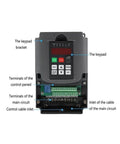 Frequency drive for Beefed-Up 2.2kW Air Cooled CNC Spindle with control panel and cable inlets