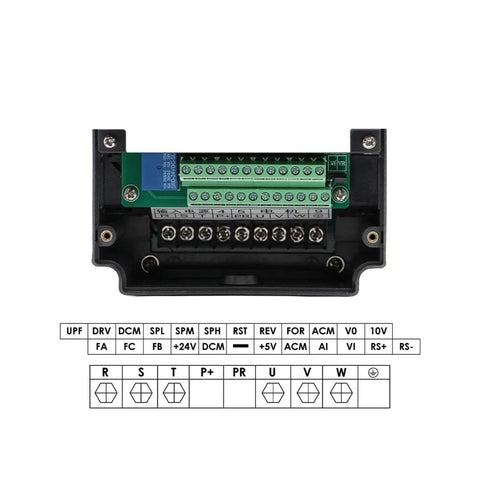 Beefed-Up 2.2kW Air Cooled CNC Spindle 24,000 RPM 380V terminal block for frequency drive connections