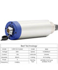2.2 kW CNC Air Cooled Spindle Motor With ER20 Bearings, 3 Phase Inverter VFD, 80mm Aluminum Clamp Bracket, product specifications view