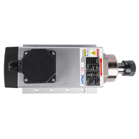 2 Point 2KW Air Cooled Square CNC Spindle Motor 220V 24000RPM ER20 Beefed Up Pro Grade Collet High Speed Milling Spindle