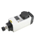 2.2KW ER20 Spindle Motor Square Air Cooled CNC Spindle With 4 Bearings 220V/380V High Torque for CNC Routers, Front View