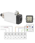 220V 2.2kW ER25 Woodworking Spindle Air Cooled With Ceramic Ball Bearings 0.01mm Runout VFD Inverter Wiring Diagram