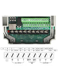 220V 2.2kW ER25 Woodworking Spindle Air Cooled With Ceramic Ball Bearings VFD Inverter connections and terminal view