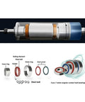 Cross-section view of 2.2KW Air Cooled ER20 Spindle Motor Kit 0.01mm Precision 24,000 RPM 220V AC Inverter Ready With VFD Ceramic Ball Bearings