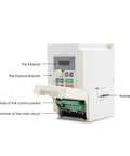 220V AC inverter for 2.2KW Air Cooled ER20 Spindle Motor Kit with control panel and nameplate visible