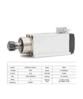 Air Cooled 2.2kW ER25 Spindle With Ceramic Ball Bearings, 4 Bearing Main Assembly, 220V and 380V Dual Voltage, Flange Mount