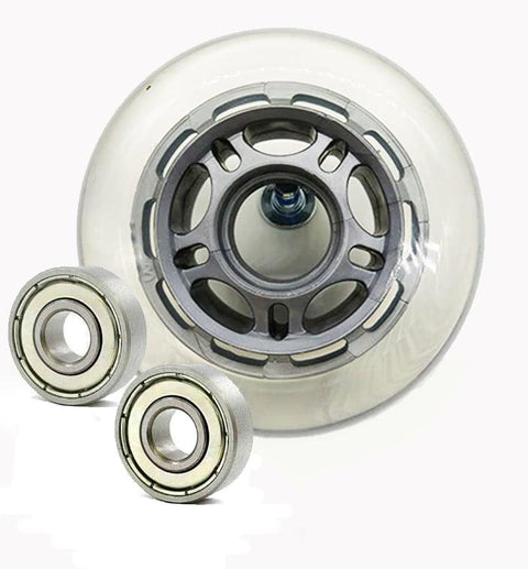 22mm ID 76mm OD Luggage Wheel + 2 Shielded Bearings 17x22x7mm - VXB Ball Bearings