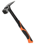 Side view of a 22 Ounce Milled Face Framing Hammer With Straight Claw For Precision Framing And Strong Driving Forged Steel Construction Magnetic Nail Starter And Extra Large Squared Strike Face Designed For Pro Carpentry And Rough Framing Tasks