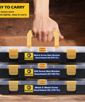 2300 Piece Hardware Assortment Kit with Metric and SAE Machine Screws Nuts Bolts and Washers Featuring 3 Stackable Trays, easy to carry.